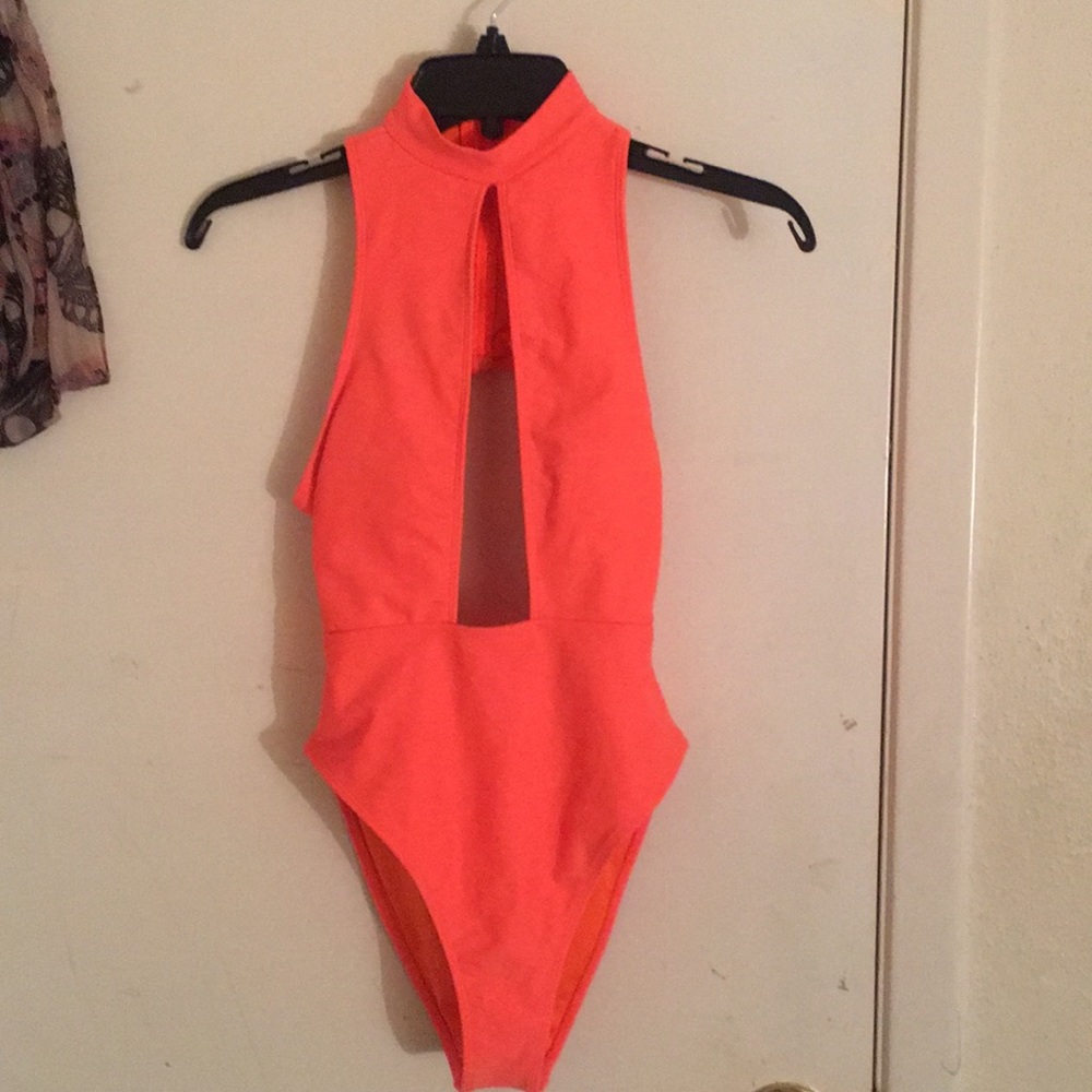 orange swimsuit